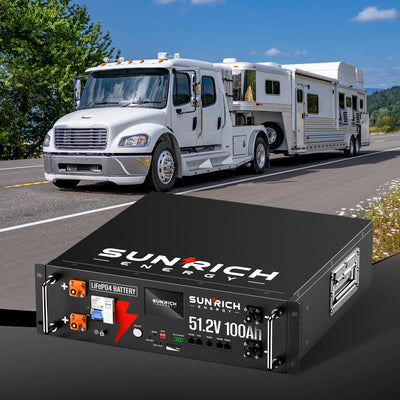 51.2V 100Ah  Heated LiFePO4 Battery | 5.12kWh Server Rack Lithium Battery