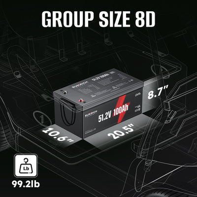 48v lithium golf cart battery - group size 8D
