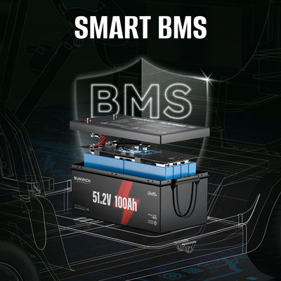 48v lithium golf cart battery - 100A Smart BMS