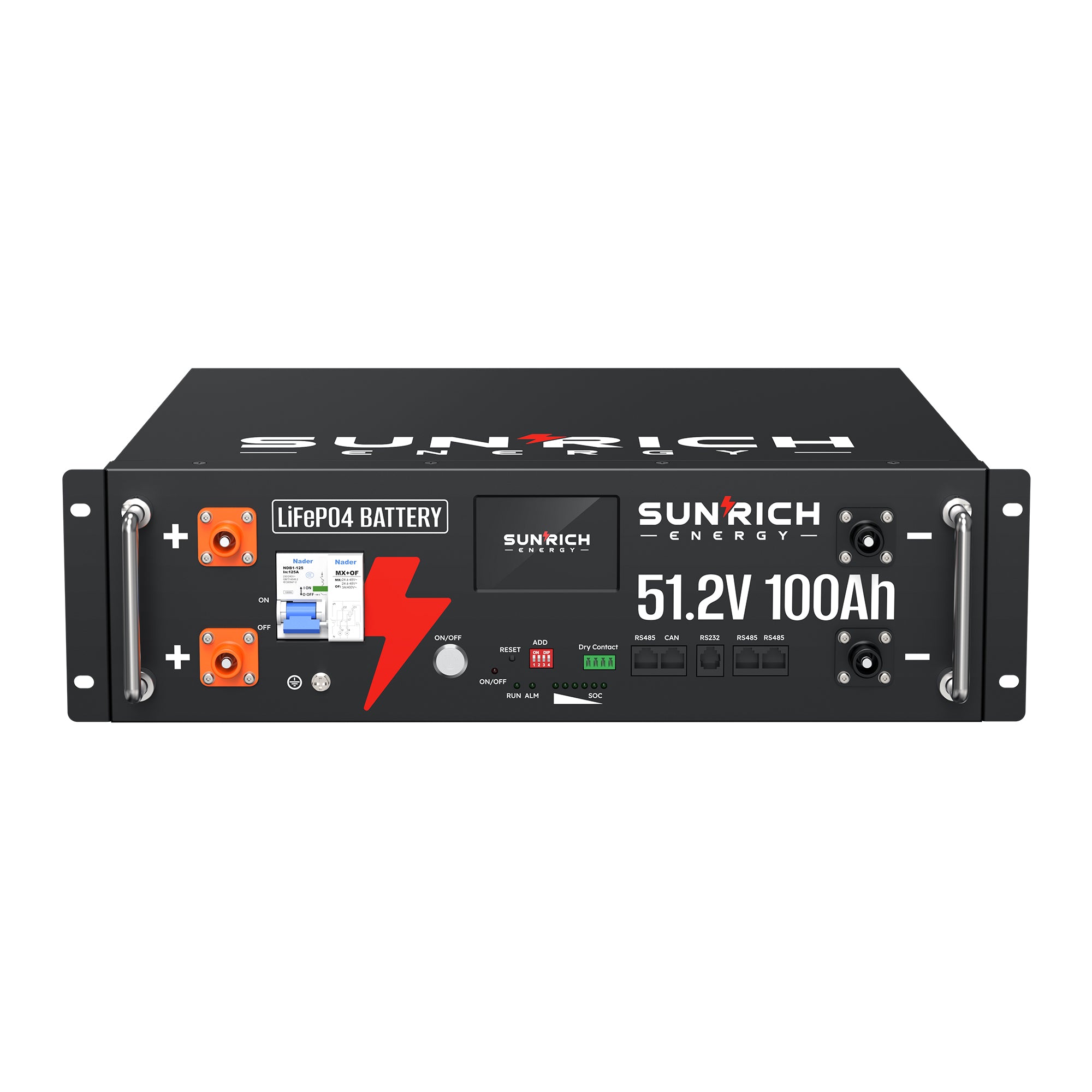 51.2V 100Ah  Heated LiFePO4 Battery | 5.12kWh Server Rack Lithium Battery