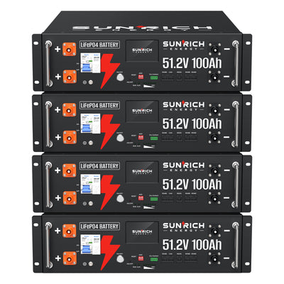 51.2V 100Ah  Heated LiFePO4 Battery | 5.12kWh Server Rack Lithium Battery