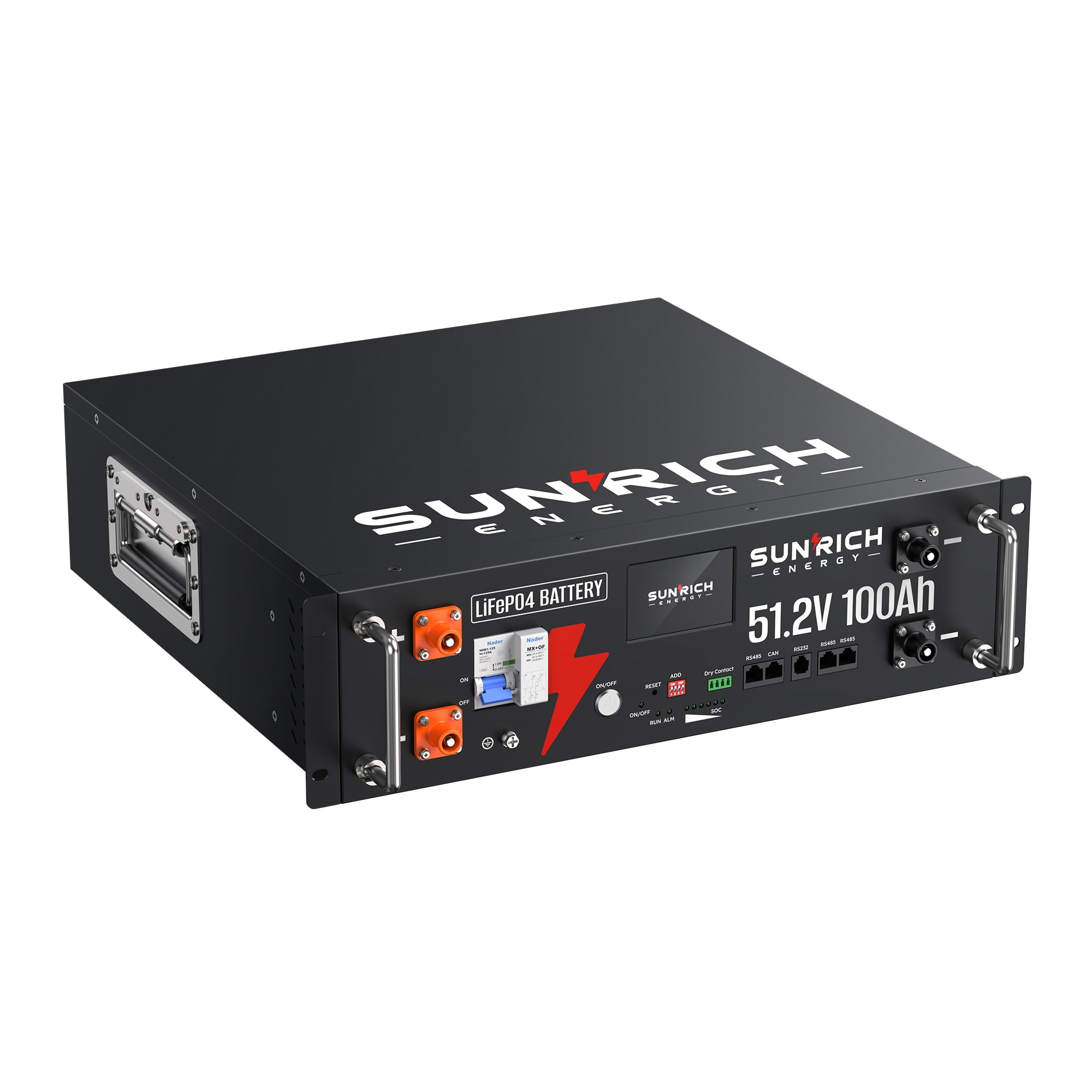 51.2V 100Ah  Heated LiFePO4 Battery | 5.12kWh Server Rack Lithium Battery