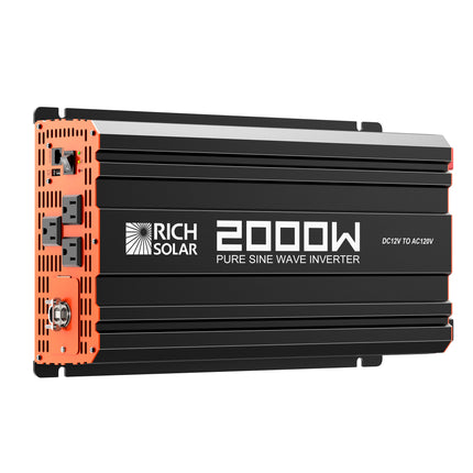 RICH SOLAR | 2000 Watt (2kW) 12 Volt Industrial Pure Sine Wave Inverter