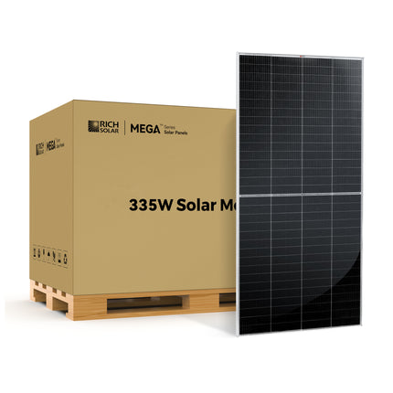 RICH SOLAR |335W Solar Panel | Premium Grid-Tie & Off-Grid for Home, Commercial, Agriculture | 25-Year Warranty, UL Certified