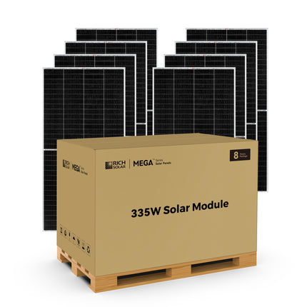 RICH SOLAR |335W Solar Panel | Premium Grid-Tie & Off-Grid for Home, Commercial, Agriculture | 25-Year Warranty, UL Certified