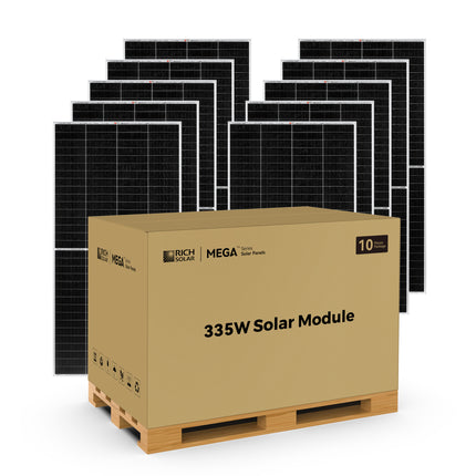 RICH SOLAR |335W Solar Panel | Premium Grid-Tie & Off-Grid for Home, Commercial, Agriculture | 25-Year Warranty, UL Certified