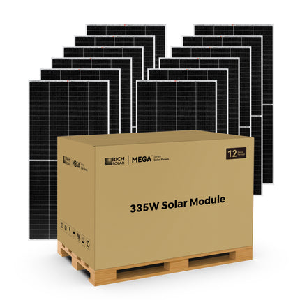 RICH SOLAR |335W Solar Panel | Premium Grid-Tie & Off-Grid for Home, Commercial, Agriculture | 25-Year Warranty, UL Certified