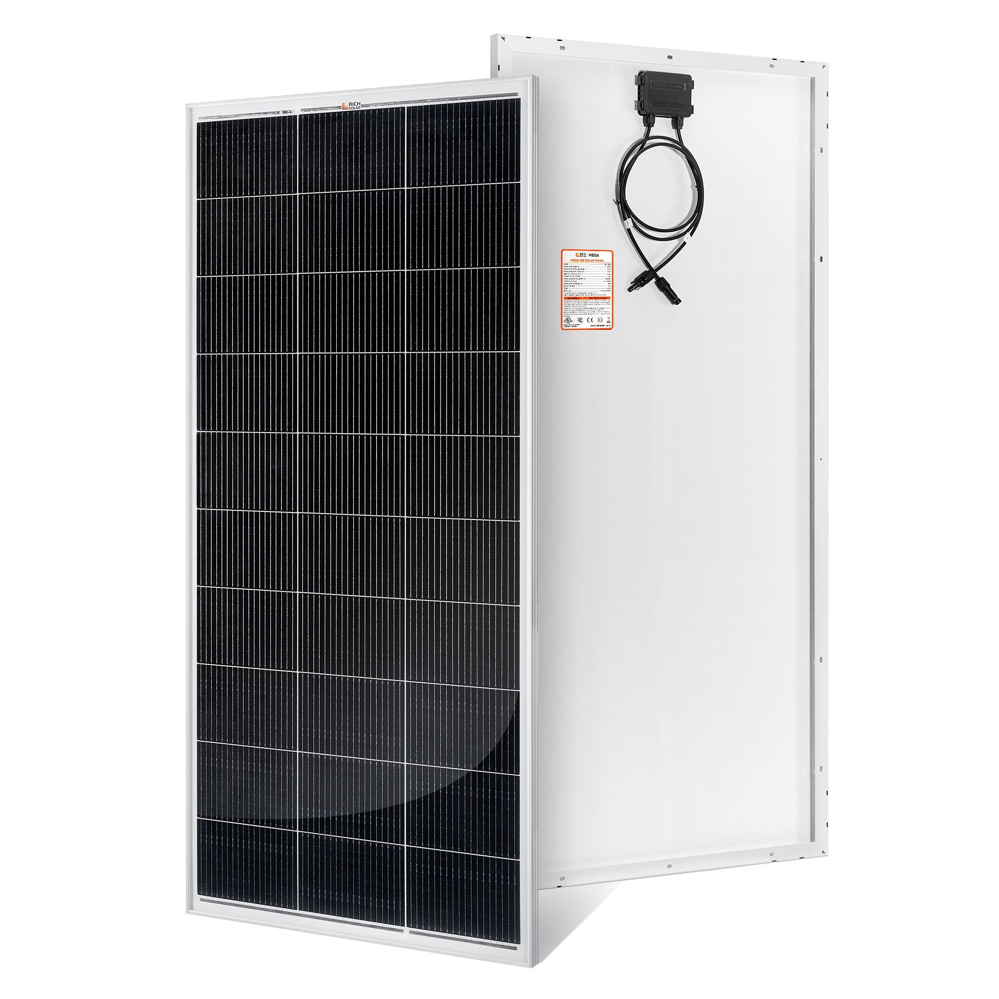 Panel solar independiente de 12 V y 200 vatios de Rich Solar | Garantía de salida de 25 años | Certificación UL