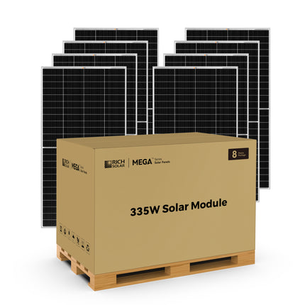 RICH SOLAR |335W Solar Panel | Premium Grid-Tie & Off-Grid for Home, Commercial, Agriculture | 25-Year Warranty, UL Certified