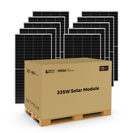 RICH SOLAR |335W Solar Panel | Premium Grid-Tie & Off-Grid for Home, Commercial, Agriculture | 25-Year Warranty, UL Certified