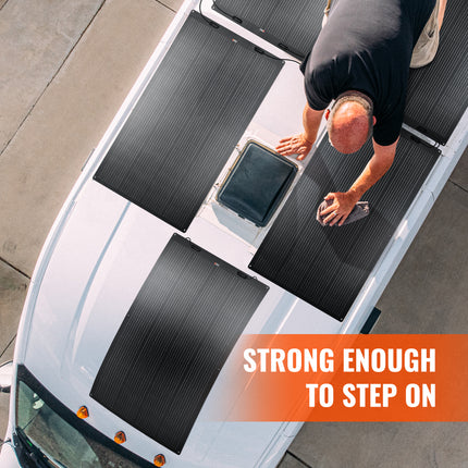 RICH SOLAR 200W 24V Flexible Solar Panel | 360° Bendable, IP68 Waterproof, for RV Roofs, Marine, Off-Grid, and Overland Systems