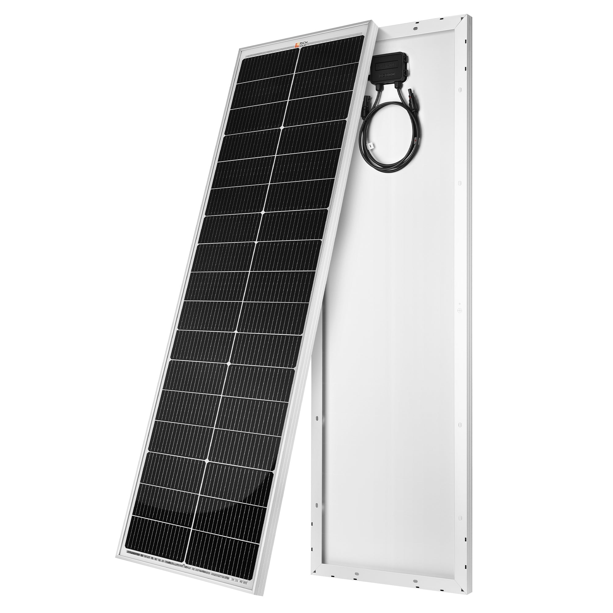 Panel solar delgado Rich Solar de 100 vatios y 12 V | Garantía de salida de 25 años | Certificación UL