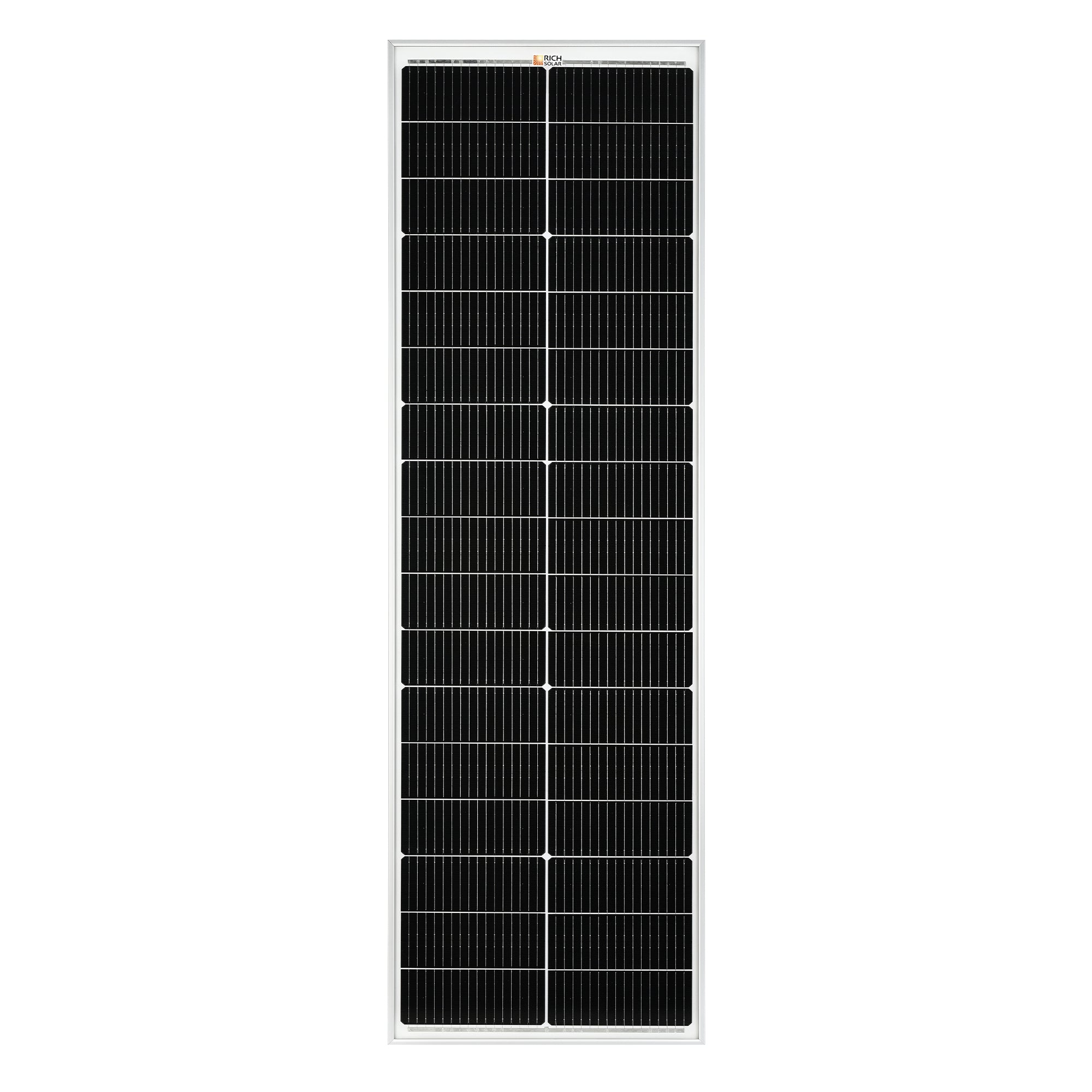 Panel solar delgado Rich Solar de 100 vatios y 12 V | Garantía de salida de 25 años | Certificación UL