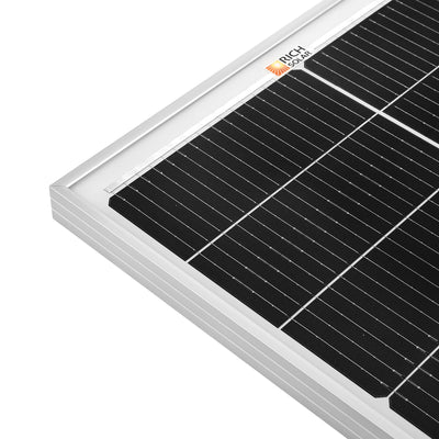 Panel solar delgado Rich Solar de 100 vatios y 12 V | Garantía de salida de 25 años | Certificación UL