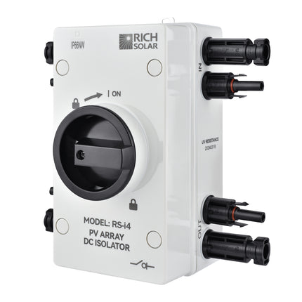 RICH SOLAR | Solar PV DC Quick Disconnect Switch | 1500 Volt 32 Amp | 4-Pole, 2-String Solar Array