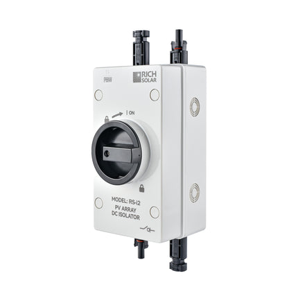 RICH SOLAR | Solar PV DC Quick Disconnect Switch | 1500 Volt 32 Amp | 2-Pole, 1-String Solar Array