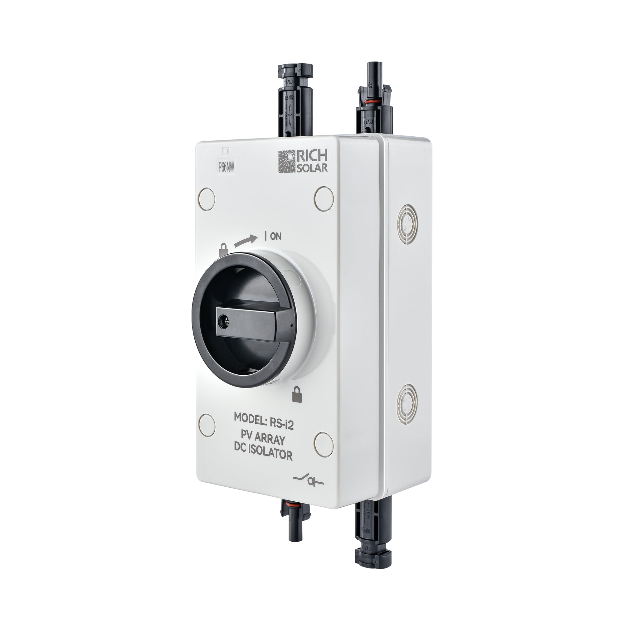 RICH SOLAR | Solar PV DC Quick Disconnect Switch | 1500 Volt 32 Amp | 2-Pole, 1-String Solar Array