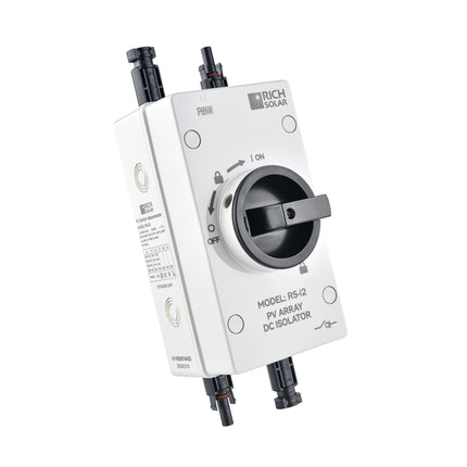 RICH SOLAR | Solar PV DC Quick Disconnect Switch | 1500 Volt 32 Amp | 2-Pole, 1-String Solar Array