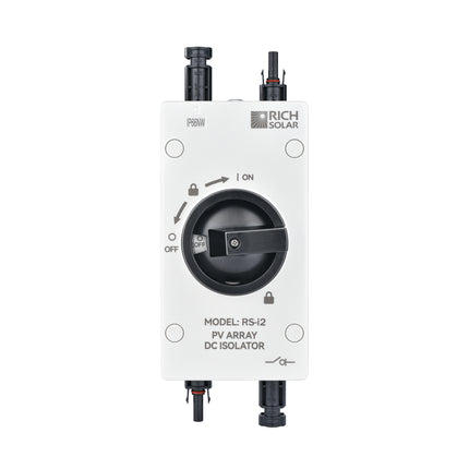 RICH SOLAR | Solar PV DC Quick Disconnect Switch | 1500 Volt 32 Amp | 2-Pole, 1-String Solar Array
