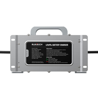 57.6V 15A/25A LiFePO4 Battery Charger | 100-240VAC, IP67 Waterproof