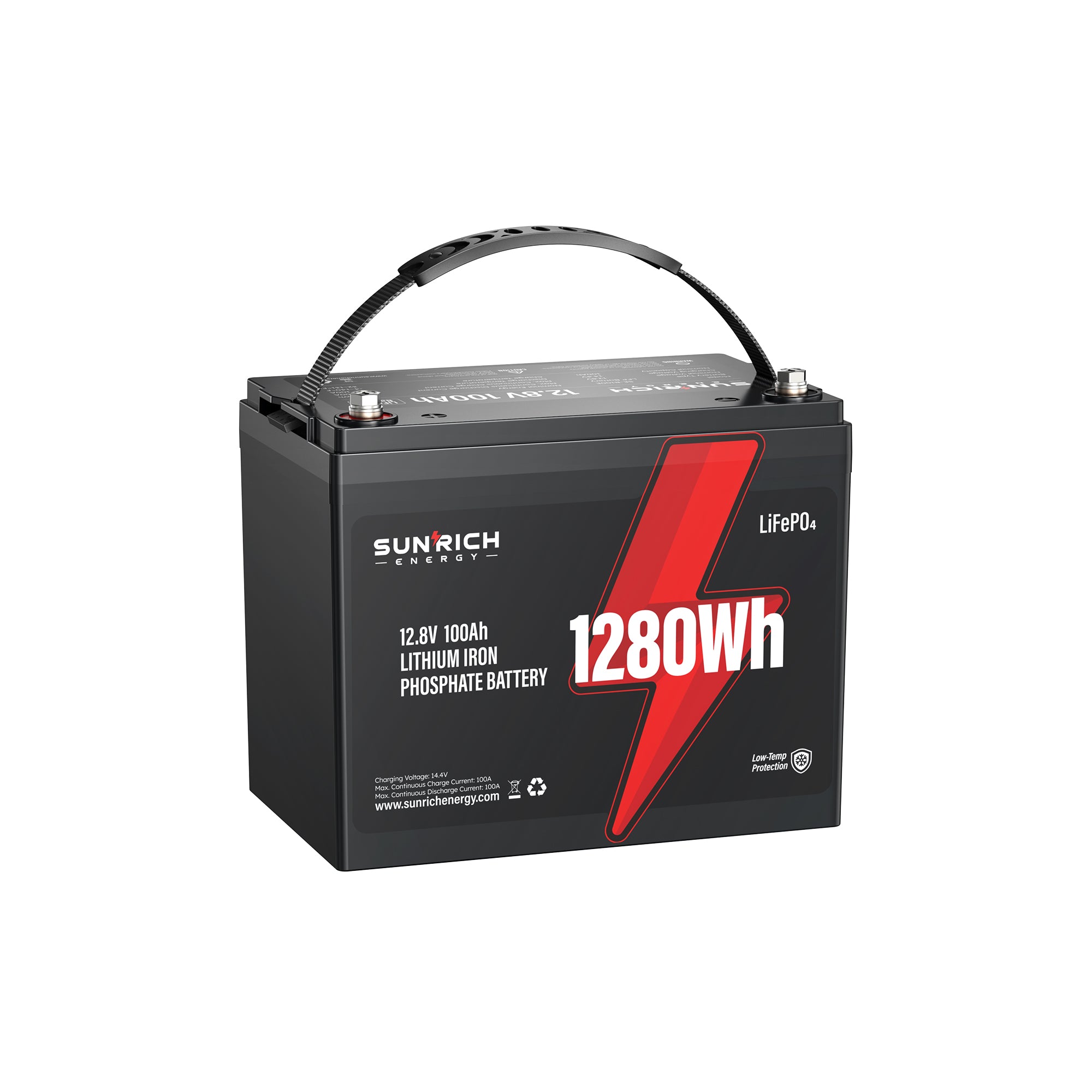 12.8V 100Ah Group 24 Lithium Iron Phosphate Battery | Low Temp