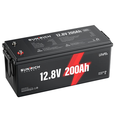 12V 200Ah Heated LiFePO4 Battery | 2560Wh Deep Cycle Lithium Battery