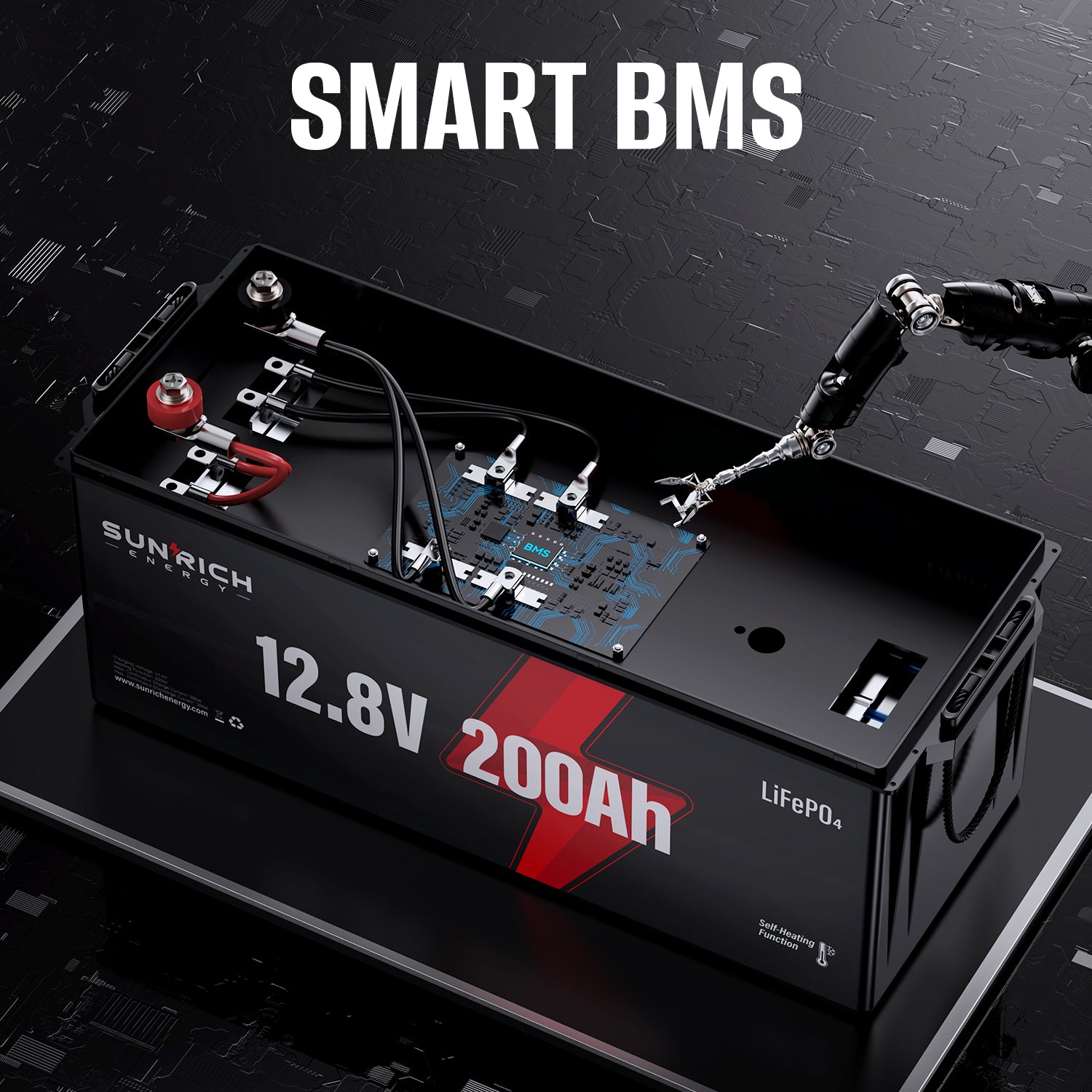 12.8V 200Ah Group 4D Lithium Iron Phosphate Battery | SUNRICH